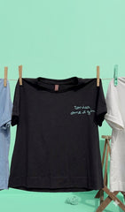 T-shirt Donna a Scatola Ricamata a Mano