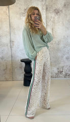 Pantalone Donna in pizzo con banda