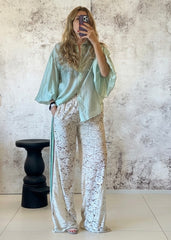 Pantalone Donna in pizzo con banda