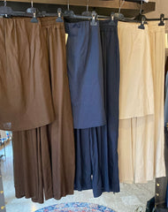 Pantalone Largo in Mussola di Cotone