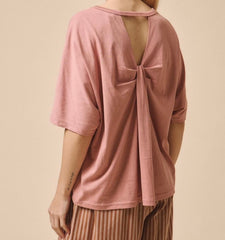 T-shirt Over con fiocco sul dietro