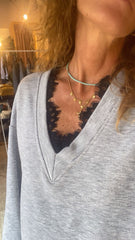 Felpa Donna Over con Pizzo