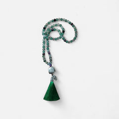 Mala 90 grani Fluorite, Avventurina, Ametista