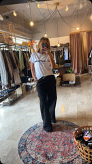 JEANS DONNA A PALAZZO ELASTICO IN VITA