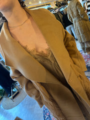 Cappotto Lungo Donna in Panno e Nylon