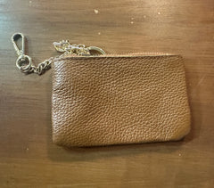 Bustina Portamonete in Vera Pelle con Portachiavi