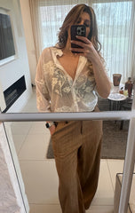 Camicia Ricamata con manica 3/4