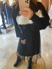 Maglione Donna Bicolore con paiellettes