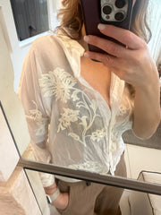 Camicia Ricamata con manica 3/4