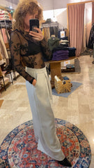 Body in Tulle Ricamato con Ciniglia