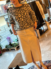 Gonna in velluto millerighe