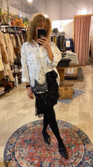 Gonna con paillettes e pizzo