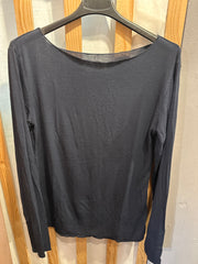 T-shirt Donna Scollo a Barca in Misto Cachemire