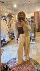 Cardigan Donna in maglia con tulle e pietre