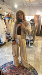 Cardigan Donna in maglia con tulle e pietre