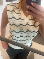 Gilet in maglia lavorata