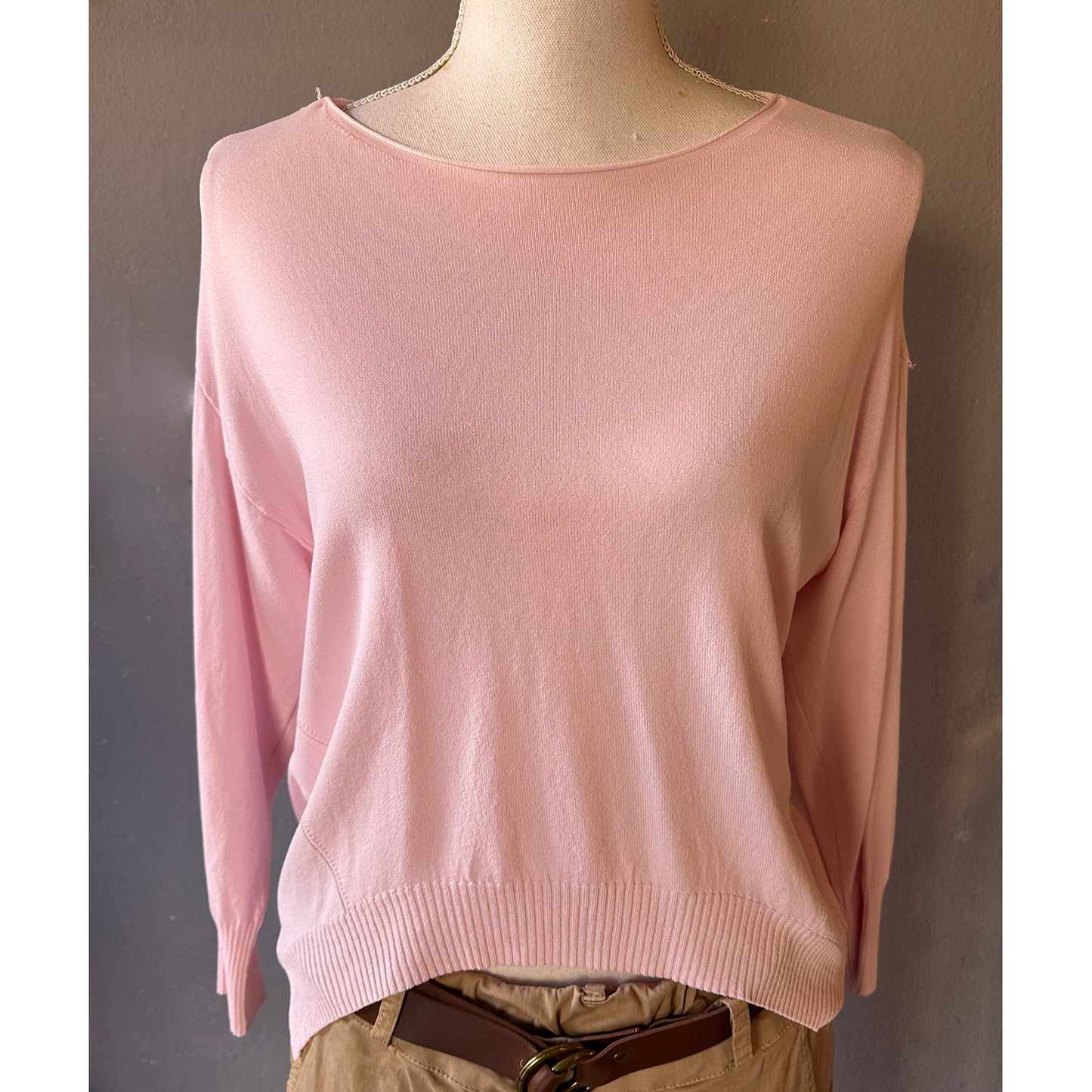 Maglia smacchinata manica 3/4