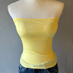 Top in costina con coppe imbottite