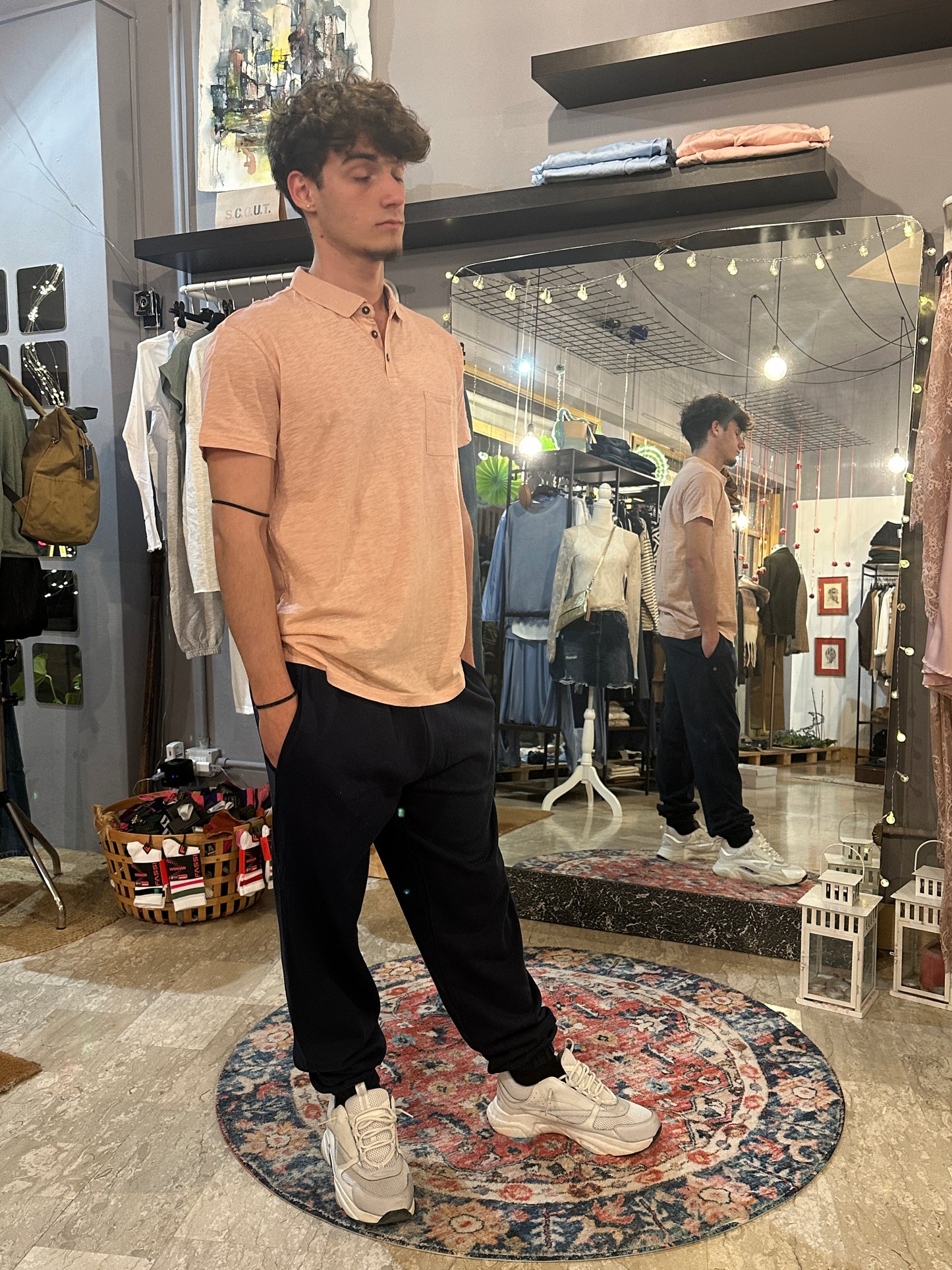 Polo Uomo in cotone fiammato