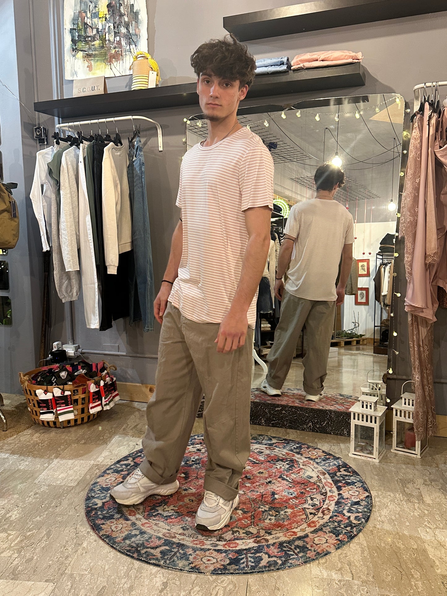 T-shirt Uomo over rigata