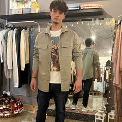 Giacca a Camicia in Gabardina