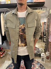 Giacca a Camicia in Gabardina