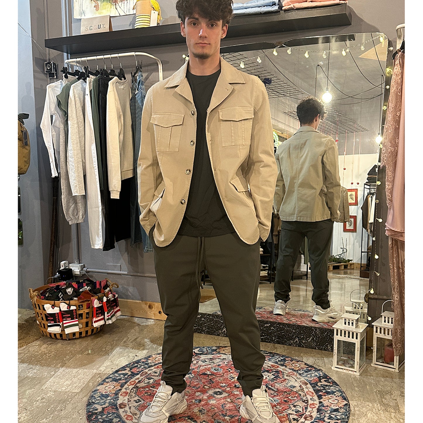 Fill Jacket in Gabardina Nido D'ape