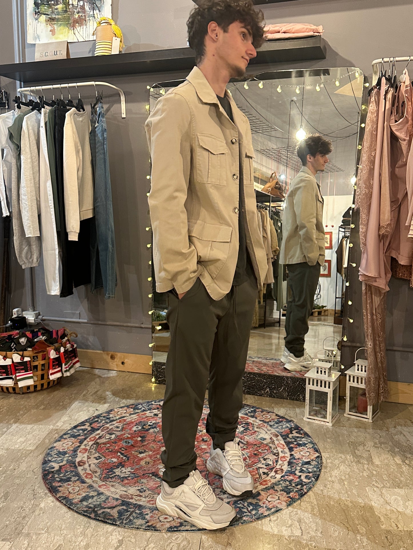 Fill Jacket in Gabardina Nido D'ape