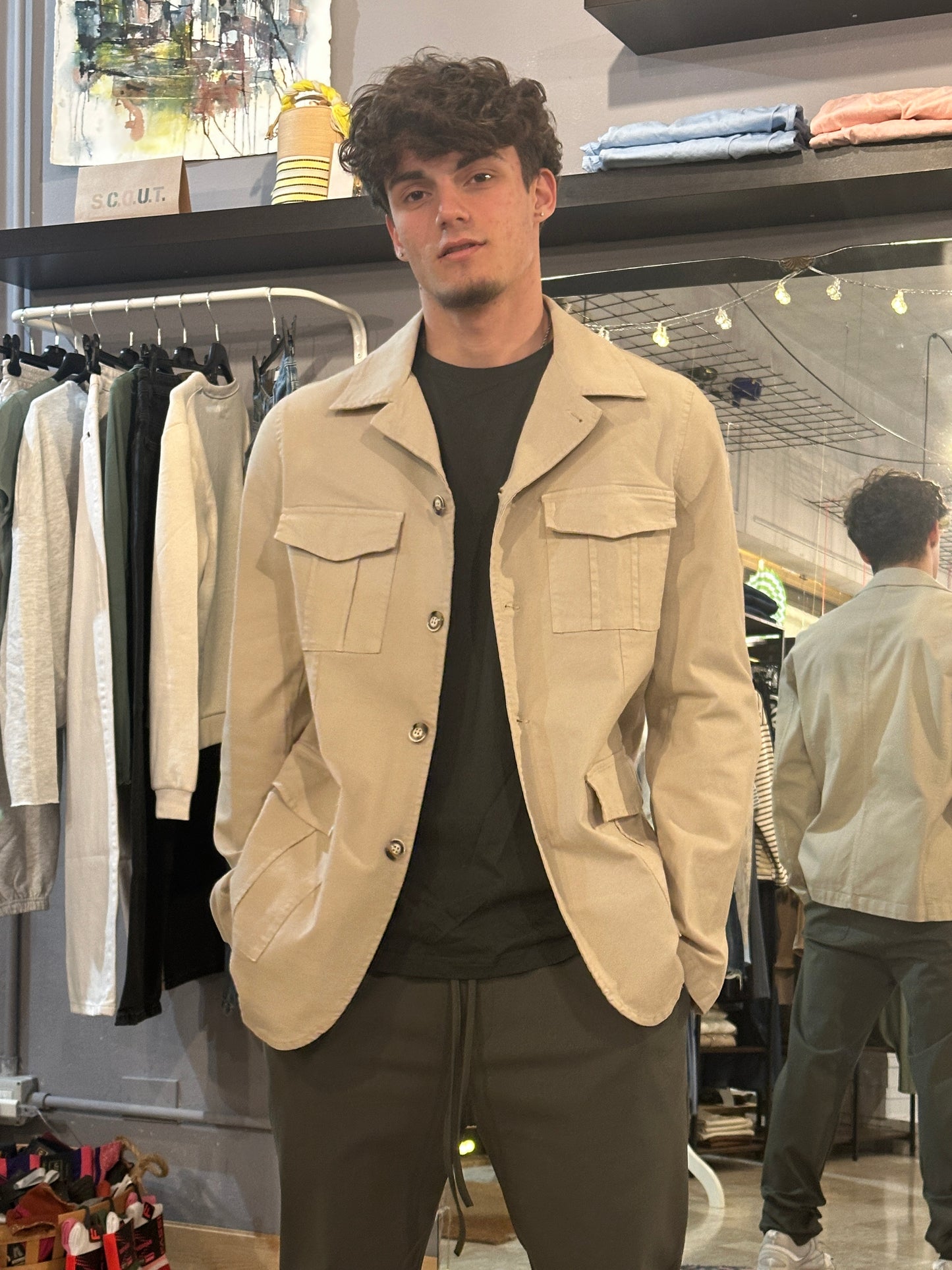 Fill Jacket in Gabardina Nido D'ape
