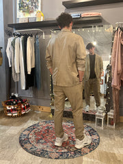 Pantalone uomo con piega Melange