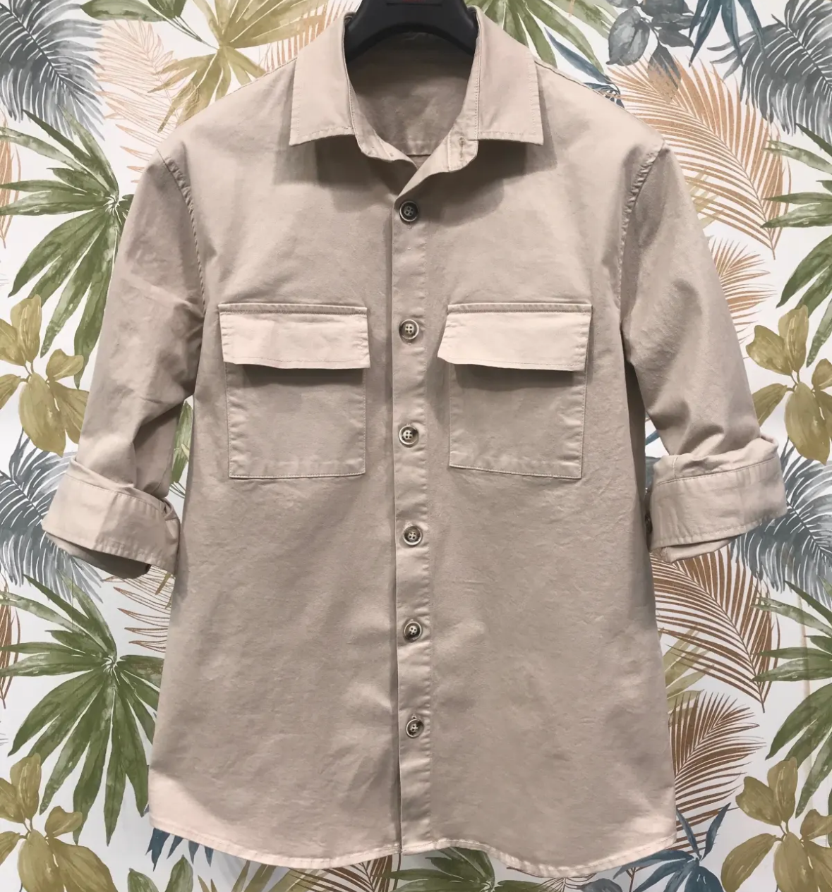 Giacca a Camicia in Gabardina