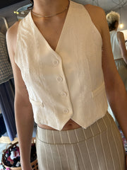 Gilet Donna con pizzo applicato