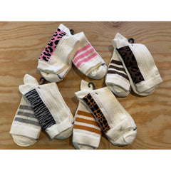 Calzettini righe/animalier