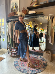 Abito a balze in Chambray