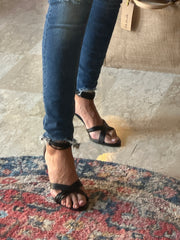 Sandalo alto intrecciato