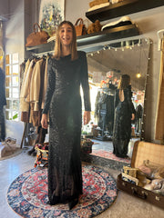 Abito lungo in Full Paiellettes