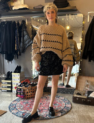 Gonna corta con paillettes