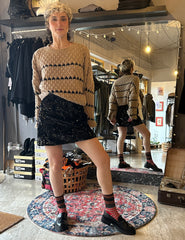 Gonna corta con paillettes