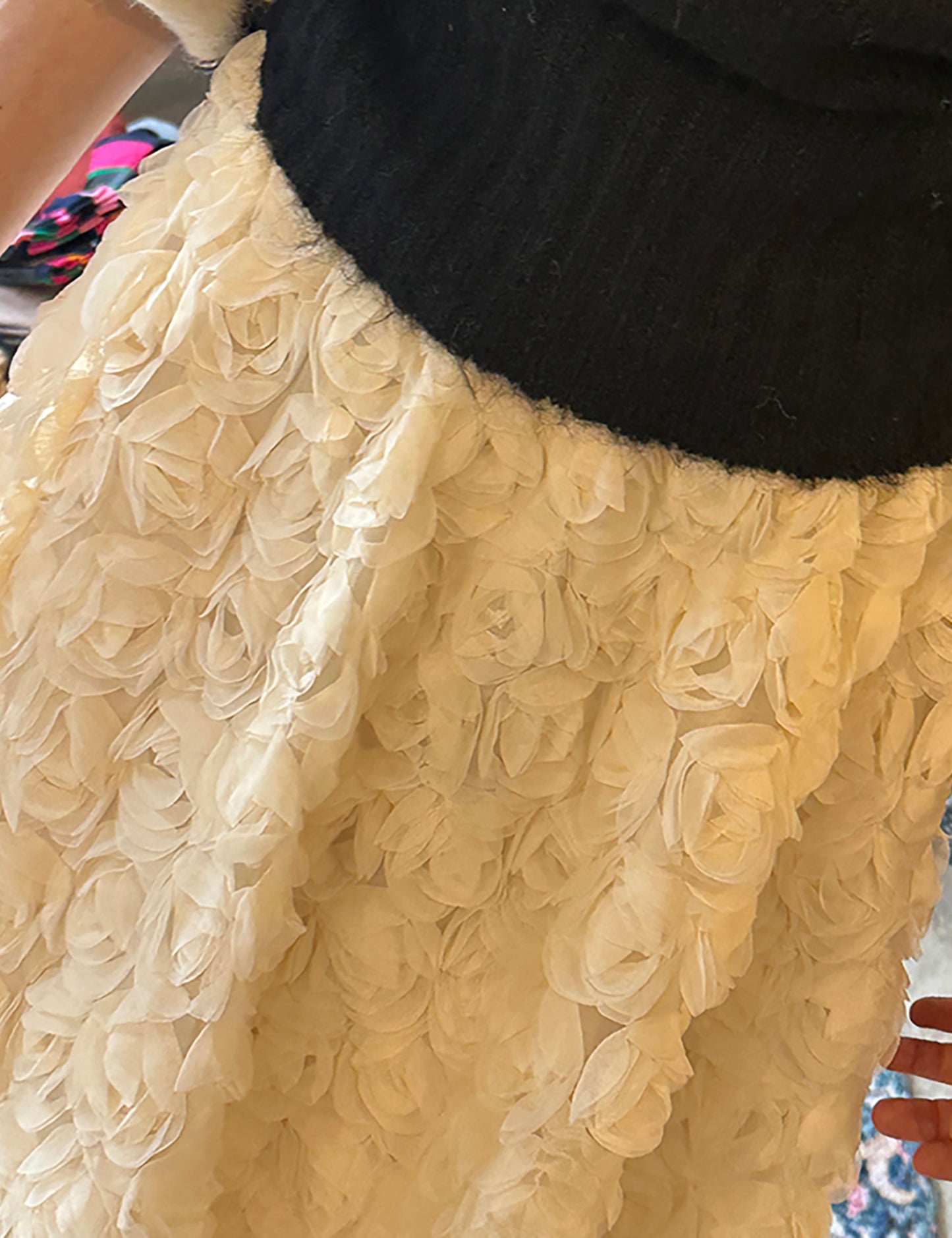 Gonna con rose in tulle