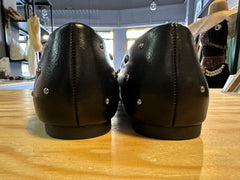 Ballerine a punta con borchie