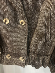 Giubbino Doppiopetto in Lana Tweed Spinato