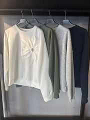 Felpa Girocollo con Applicazione