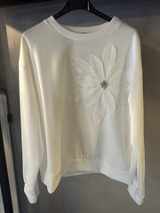 Felpa Girocollo con Applicazione