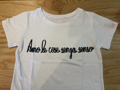 T-shirt Donna ricamata manica corta