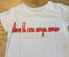 T-shirt Donna ricamata manica corta