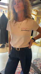 T-shirt Donna ricamata manica corta