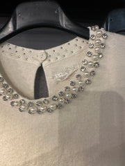 Pullover Smanicato Donna con perle