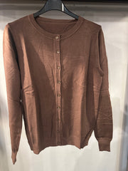 Cardigan Slim Donna in Viscosa Girocollo