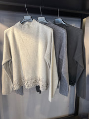 Maglia Donna Con Pizzo Fondo