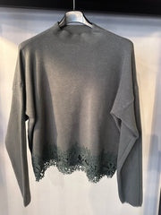 Maglia Donna Con Pizzo Fondo